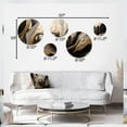 thumbnail image 4 of Designart "Marbled Euphoria Gold and Black I" Abstract Marble Metal Wall Art Set of 5 Piece, 4 of 5