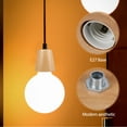 thumbnail image 4 of HONMEET Light Socket Lamp Holder Base Khaki Wood Dining Room Lighting 1Pack, 4 of 6