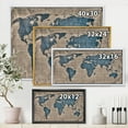 thumbnail image 4 of Designart 'Ancient World Map I' Rustic Framed Canvas Wall Art Print, 4 of 5