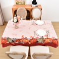thumbnail image 5 of Thanksgiving Printed Waterproof Tablecloth Autumn Harvest Pumpkins Leaves Table Cloth Fall Rectangle Table Cover for Party Kitchen Dining Tabletop Decoration 60x84 Inch, 5 of 6