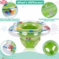 thumbnail image 5 of CQHVKQ 21" Inflatable Baby Pool Float Seat, Baby Swimming Ring for Swim Training, Toddler Inflatable Swimming Float with Double Airbag Safety Seat, Adjustable Infant Pool Floats 6-12 Months, Green, 5 of 9