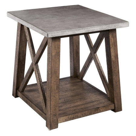 UPC 605876308306 product image for Farmhouse Style Distressed End Table | upcitemdb.com