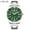 SilverShellGreenRingBlackFaceSteelStrip, variant on Men's Quartz Watch Waterproof Wristwatches 816741728523