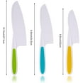 thumbnail image 4 of Topboutique 6 Pcs Kitchen Safety Knives for Kids, Children's Cooking Knives Firm Grip, Serrated Edges for Vegetables, Fruits, Salad, Cake (Green Blue Yellow), 4 of 8