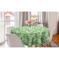 thumbnail image 1 of Floral Round Tablecloth, Hand Drawn Summer Theme Depiction of Pinnate Leaves in Repeated Pattern, Circle Table Cloth Cover for Dining Room Kitchen Decor, 60", Lime Green and White, by Ambesonne, 1 of 2