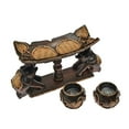 thumbnail image 6 of AeraVida Indoor/Outdoor 10 in x 2.5 in Wood Elephant Balancing a Pedastal Rain Tree Pillar Candle Holder, 6 of 6