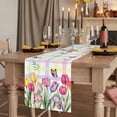 thumbnail image 2 of Table Runners 70 Inches Long Dress Scarves, Tulips Spring Floral Farmhouse Coffee/Dining/Kitchen Table Decor, Holiday Table Runner, Flowers Butterfly Plaid Pastoral 13x70 Inch, 2 of 9