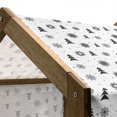 thumbnail image 5 of Nordic Pet House, Christmas Pine Trees Snowflakes Noel Winter North Holiday Celebration Graphic Art, Outdoor & Indoor Portable Dog Kennel with Pillow and Cover, 5 Sizes, Black White, by Ambesonne, 5 of 5