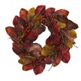 thumbnail image 1 of Nearly Natural 4496 24 Po Feuilles de Magnolia et Baies de Récolte Couronne Artificielle, 1 of 1