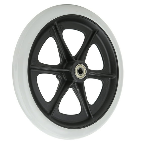 Tebru Wheelchair Rubber Wheels,8 Inch Wheelchair Front Wheels Disabled Anti-Slip Rubber Wheels Wheelchair Accessory,Wheelchair Wheels