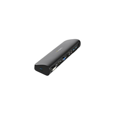 StarTech.com - HDMI, DVI/VGA, USB 3.0 Docking Station - Black