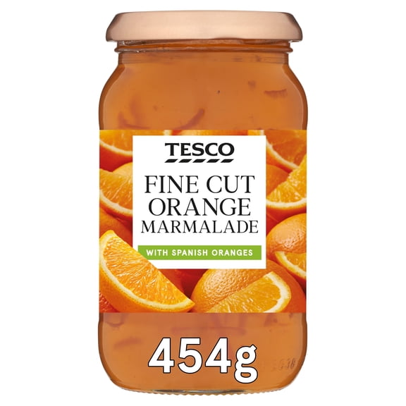 Tesco Fine Cut Orange Marmalade 454G, Imported from Britain