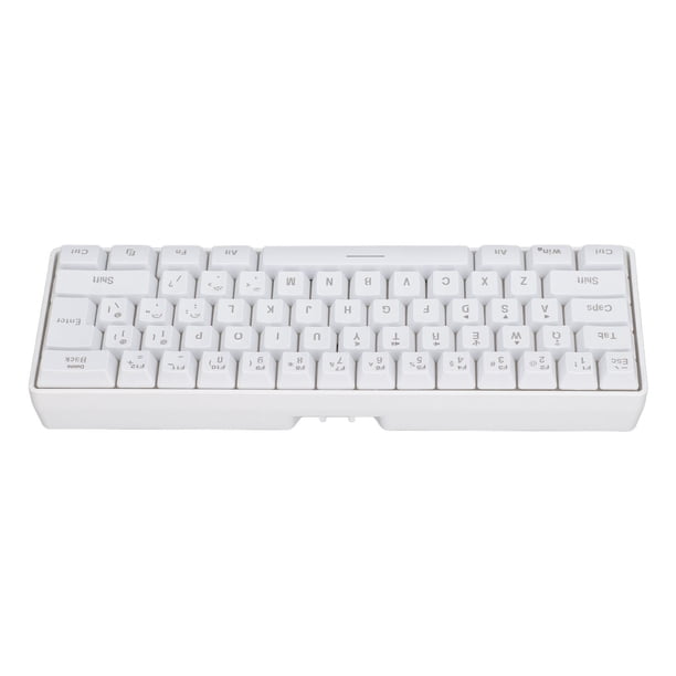Teclado inalámbrico para juegos con 3 modos 5,0/2,4g inalámbrico y cable cable tipo c, retroiluminación rgb, 61 teclas, para tableta de teléfono portátil