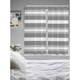 thumbnail image 3 of Grey White Ombre Stripe Bedroom Curtains 63 Inches length, Farmhouse Modern Art Striped Window Treatment Curtain Drapes, Rod Pocket Curtain Panels for Living Room Kitchen, 42"x63", 2 Panels, 3 of 7