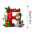 thumbnail image 3 of 2025 Personalized A-Z Letter Ornaments for Christmas Tree - 26 Letters Snowman & Holiday Decor (Shatterproof Balls,Stars,Hearts,Holly) - for Xmas Tree,Party & Wedding Decorations,4in, 3 of 4