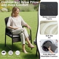 thumbnail image 5 of JOYURE 3 Pieces Outdoor Patio Furniture Set,All-weather Wicker Rattan Bistro Set with Coffee Table and Cushions for Yard,Garden,Balcony,Chocolate Brown, 5 of 8