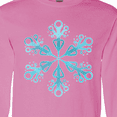 thumbnail image 4 of Inktastic Icy Blue Winter Snowflake Long Sleeve T-Shirt, 4 of 5