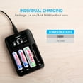 thumbnail image 4 of Tenergy TN474U 4-Bay NiMH Battery Charger with LCD Display and USB input, 4 of 7