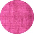 thumbnail image 1 of Ahgly Company Indoor Round Abstract Pink Modern Area Rugs, 6' Round, 1 of 4