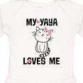 thumbnail image 4 of Inktastic My Yaya Loves Me Girls Girls Long Sleeve Baby Bodysuit, 4 of 5