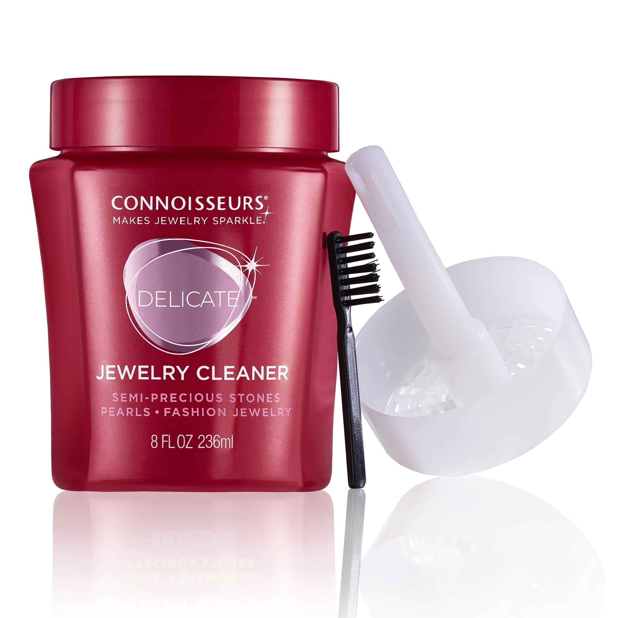Connoisseurs Delicate Jewelry Cleaner Solution for Pearls, Gemstones & Fashion Jewelry, 3 Pack