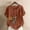 Brown, variant on Womens Cotton Gauze Shirt Dandelion Print Summer Beach Blouse Short Sleeve Casual Loose Comfy Tunic Tops Plus Size