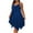 Dark Blue, variant on Horkkom Plus Size Dresses for Curvy Women Casual Beach Midi Dresses Summer Sleeveless V Neck Solid Color Sundresses Blue 2XL