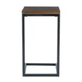 thumbnail image 3 of Powell Malloy Wood and Metal C-Table, 28.5" Tall, Dark Gray/Rich Brown, 3 of 9
