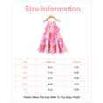 thumbnail image 2 of 4T Baby Girls Dress 5T Girls Sleeveless Dress Flower Print Toddler Girls Summer Halter Floral Dress Pink, 2 of 8