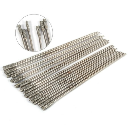 

OTVIAP 20PCS 1mm Coated Lapidary Drill Bits Solid Bits For Jewelry Agate Drill Bits Agate Drill Bits