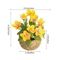 thumbnail image 7 of Artificial Potted Flowers with Woven Basket, Fake Floral Decor for Home, Patio & Tabletop, 7 of 7
