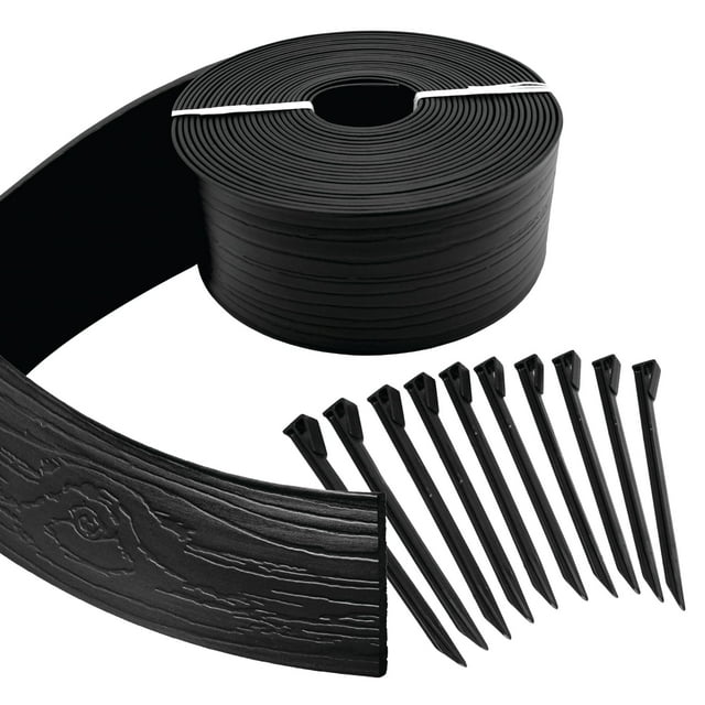 Garden Edging Master Mark - Tabla para paisajismo (10 m x 10 cm), color negro