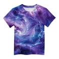 thumbnail image 4 of Shadoumai Kids Shirts Girls Letter Print Crewneck Short Sleeve T-Shirt Funny Holiday Shirts T-Shirt Boys & Girls Shirts, 4 of 4