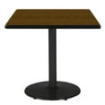 thumbnail image 1 of Pemberly Row 42" Square Breakroom Table with Walnut Top Round Black Base, 1 of 1