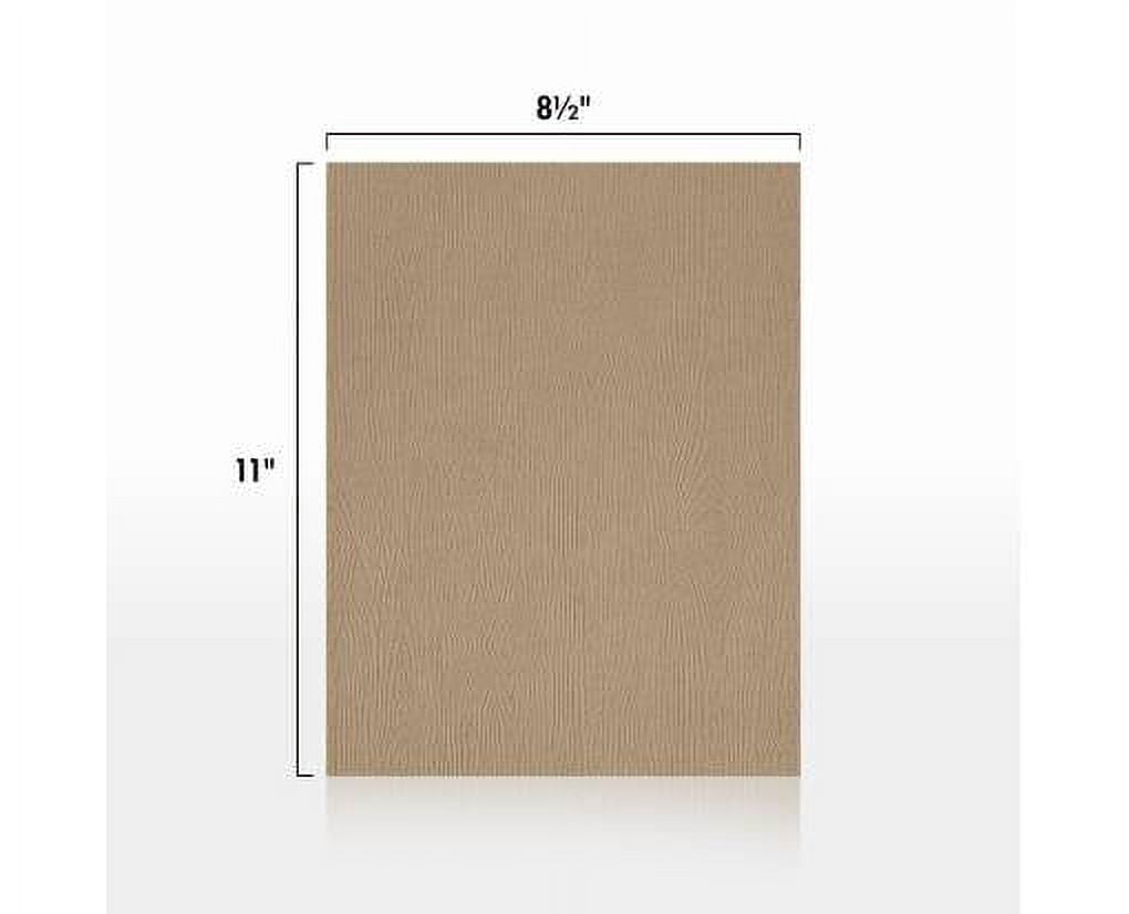 LUXPaper 8.5 x 11 Cardstock, 111 lb. Oak Woodgrain Brown, 50/Pack