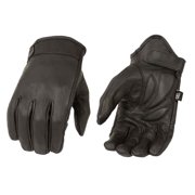 Milwaukee Leather Men's Premium Leather Short Wrist Cruiser Gloves, Black MG7510