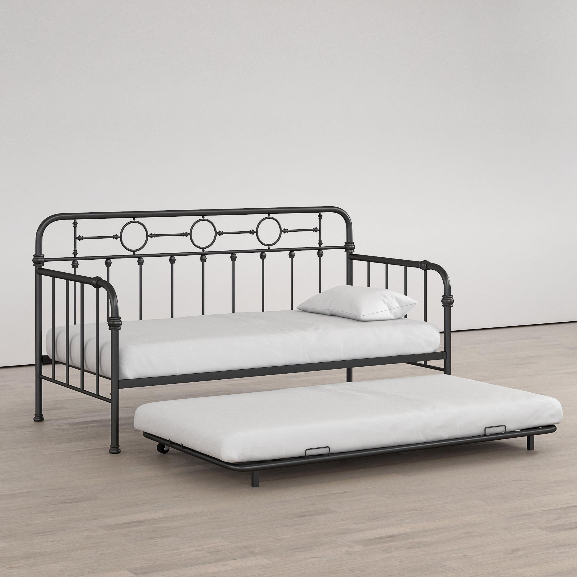 Little Seeds Willow Kids’ Black Metal Daybed with Trundle - Walmart.com