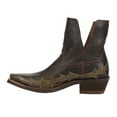 thumbnail image 3 of Nocona Boots Womens Sitrine Brown Distressed Snake Print Cowboy  Ankle Boot, 3 of 5