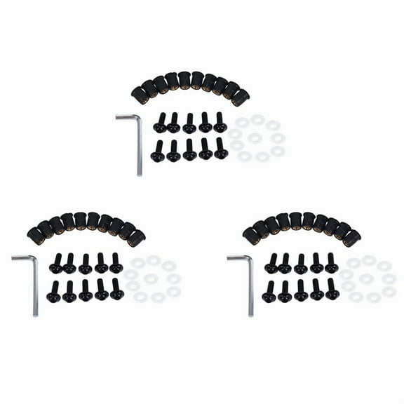 30Pcs/Set M5 Bolts Motorcycle Metric Rubber Well Nuts Windscreen Fairing Cowl Universal for Windshield Accessories