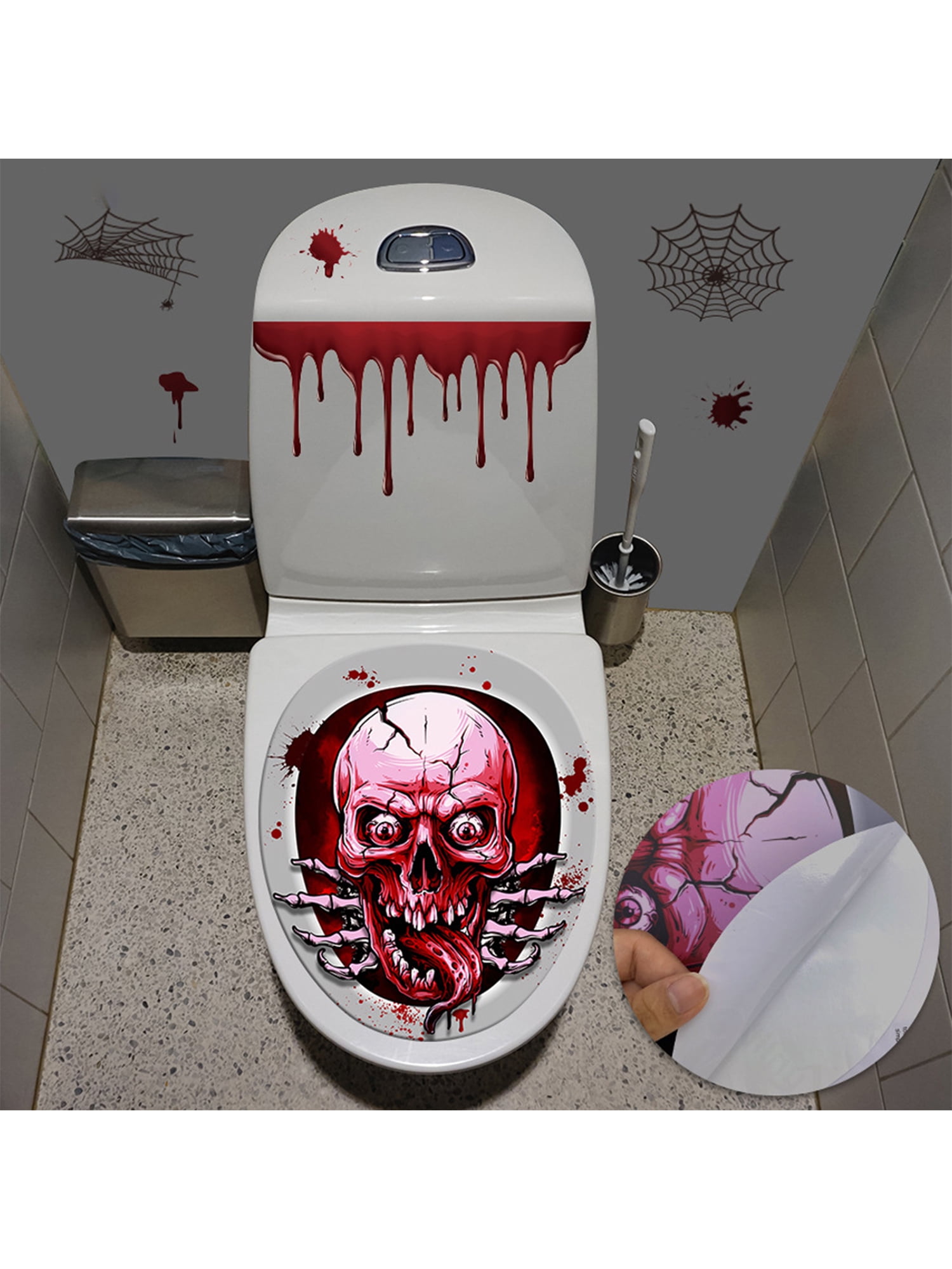 Toilet Seat Grabber Cover Scary Horror Halloween Fancy Dress Party Decoration 