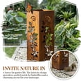 thumbnail image 4 of Rusty Metal Garden Column, 15.7 inches Garden Column Rust Steel Statue without Lid, Modern Garden Sculpture, Metal Patio Landscape Decor, Art Column for Lawn, Porch, Backyard Decoration, Style E, 4 of 9