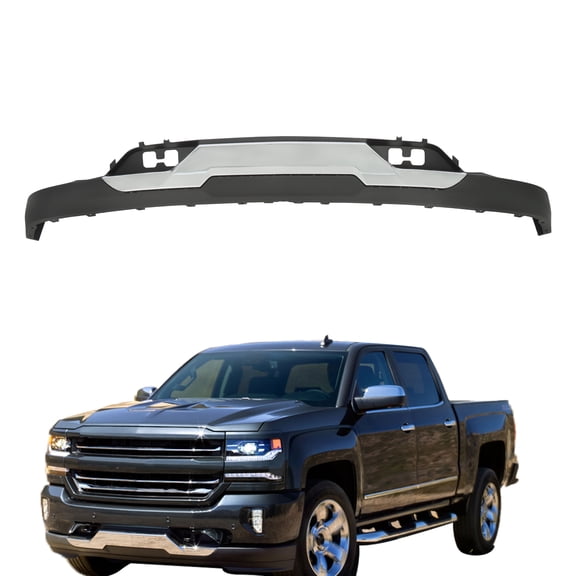 SHZAITOR Front Bumper Valance   Chrome Skid Plate For Silverado 1500 2016-2019 With Z71 84029815 23243083