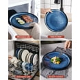 thumbnail image 5 of Famiware Star Stoneware Dinnerware Sets, Plates and Bowls Set for 4, 12 Piece Dish Set, Nebulas Blue, 5 of 8