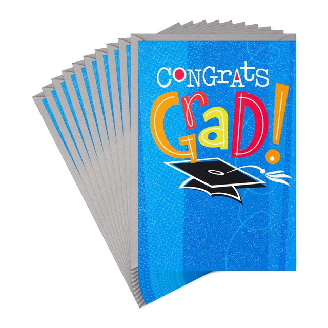 Tarjetas de felicitación Hallmark para graduación, paquete de 10 tarjetas con sobres