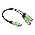 thumbnail image 1 of 3Pin XLR Female Jack to Dual 2 Male Plug Y Splitter 30cm Adapter Cable Wire, 1 of 6