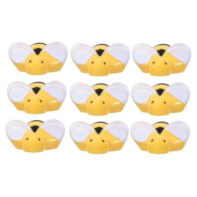 Imán para refrigerador, diseño de abeja, para casillero, calcomanía para decoración de oficina, resina animal, 9 unidades