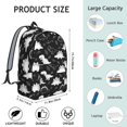 thumbnail image 5 of Dinosaur and Leaf Black Pattern Backpack for School, Cute School Bag with Adjustable Shoulder Straps and Padded Back, 15.7"x11.8"x5.5", 5 of 5