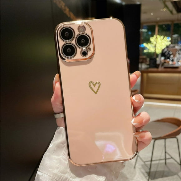 Love Plating Soft Phone Case for iPhone 12 13 11 Pro Max 14 Plus Pro Max Lens Camera Protective Shockproof Soft Silicone Cover