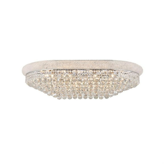 1800 Primo Collection Flush Mount Oval L40in W24in H12in Lt:24 Chrome Finish (Royal Cut Crystals)