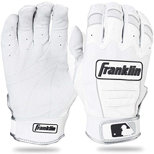 Franklin Sports Youth MLB CFX Pro Batting Gloves, Youth Medium, Pair, Pear/White